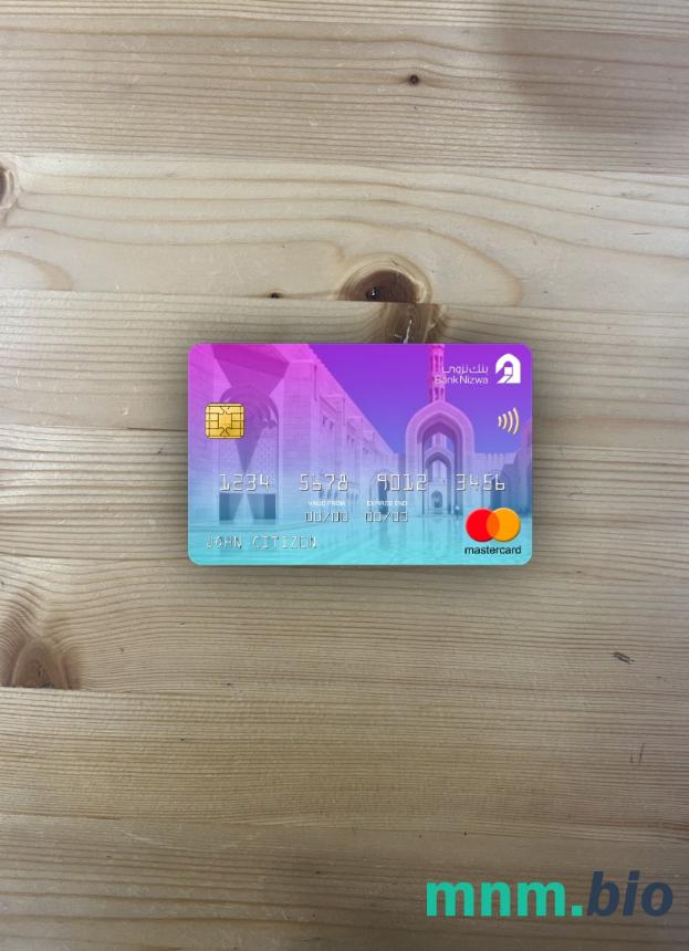 Oman bank Nizwa wygląd zdjęcia mastercard skan PSD + zdjęcie